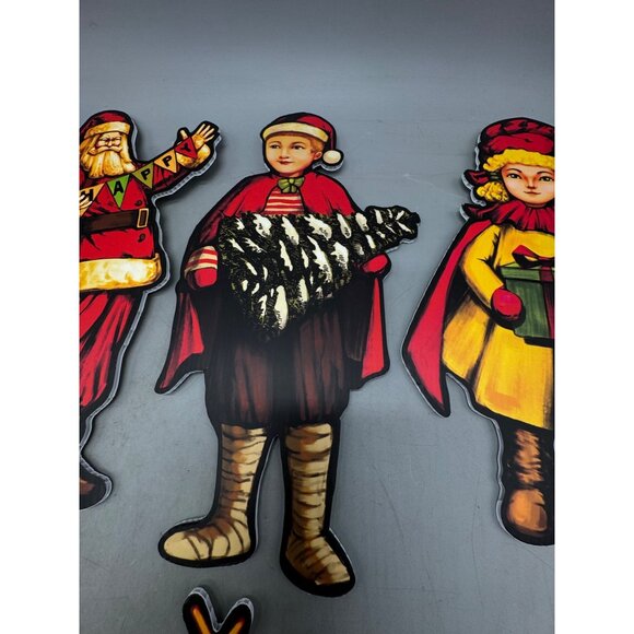 Christmas Yard Signs 8 Pieces Vintage Style 14" Tall With Prop Sticks READ - Picture 7 of 12